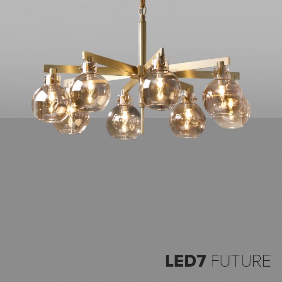 Loft Industry Modern - Suspended Ball Chandelier